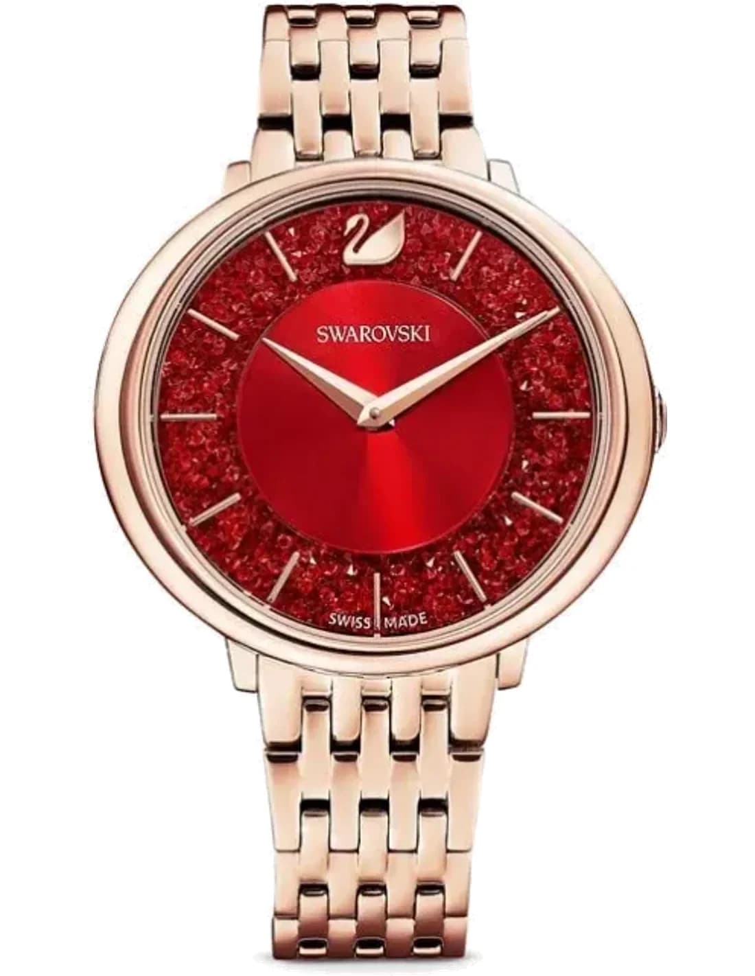 Swarovski 5547608 Crystalline Red Dial and Rose Gold Stainless Steel Watch