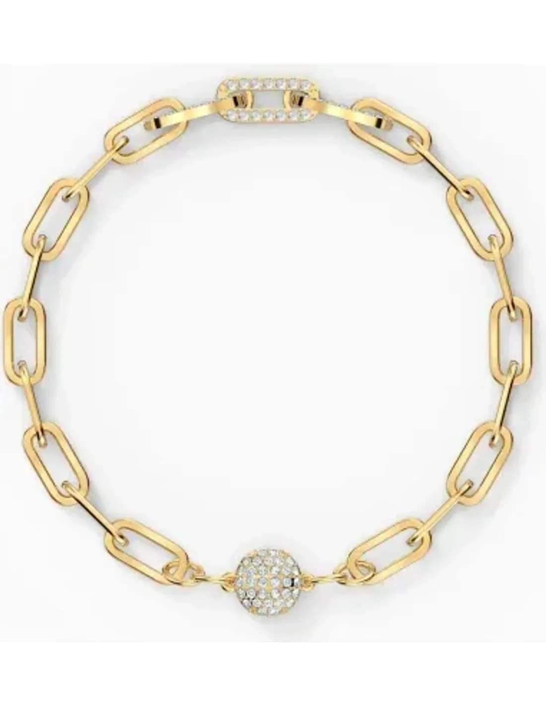 Swarovski The Elements bracelet 5572639 gold-plated white crystals