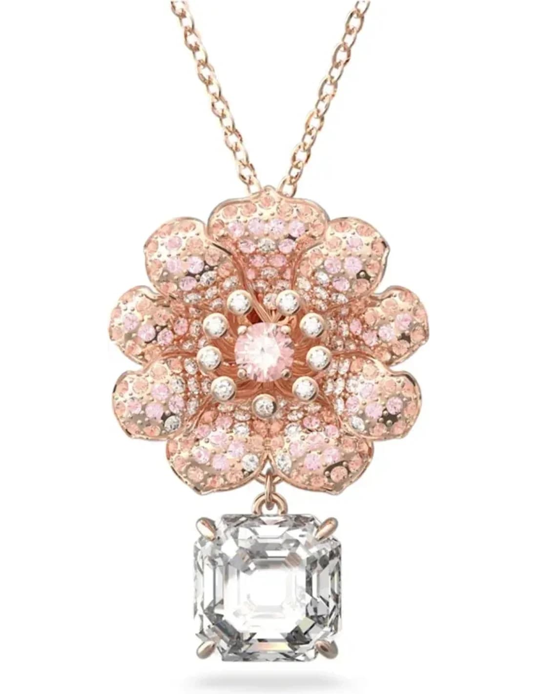 Collier Swarovski Connexus 5615095 plaqué or rose incrusté de cristaux
