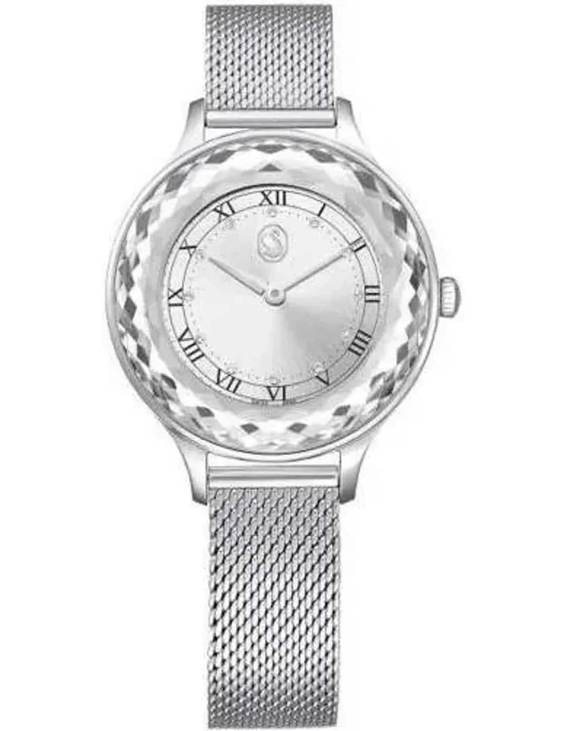 Swarovski 5650039 Silver Steel Watch with Mesh Strap and Crystals