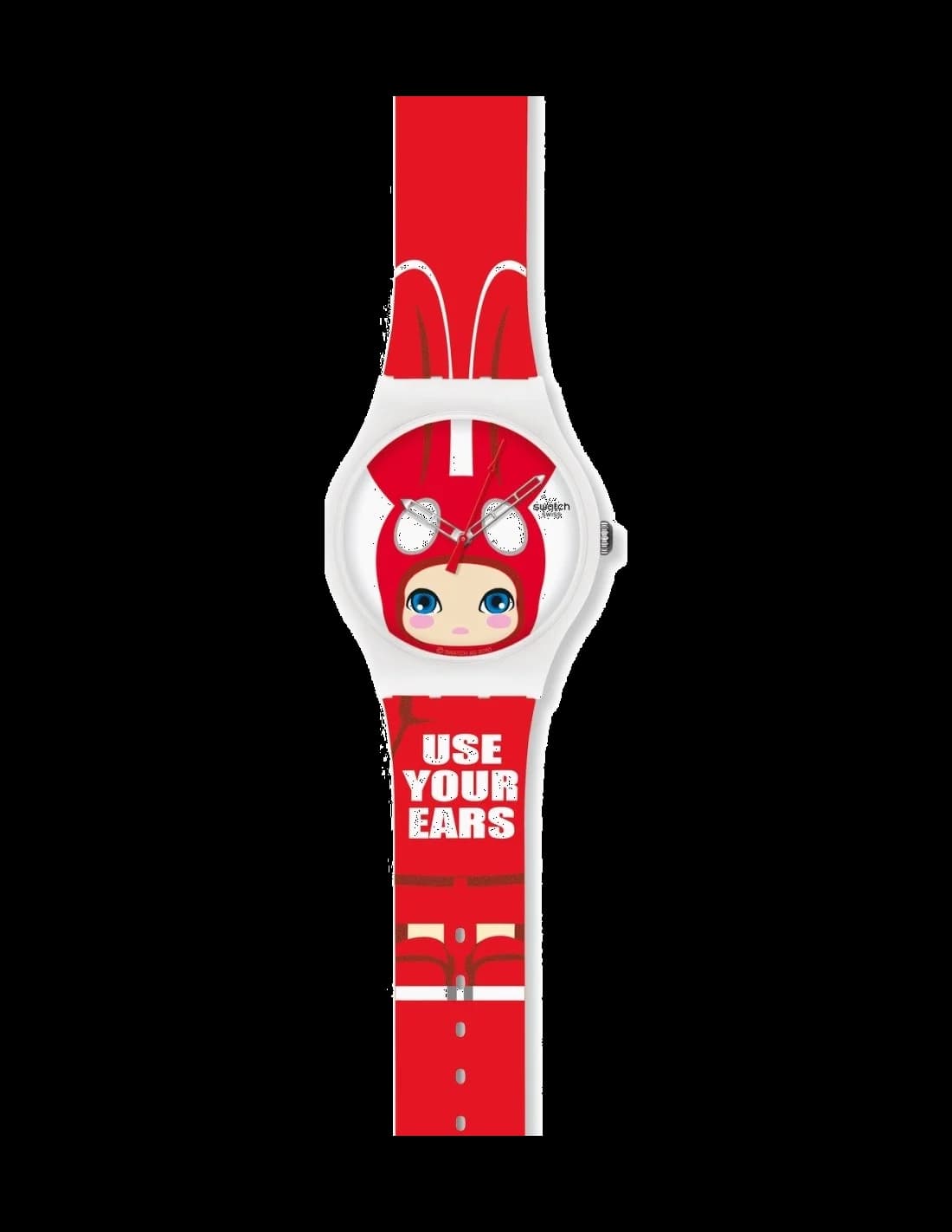 Montre Swatch SUOZ114 Rouge à motif Kawaii