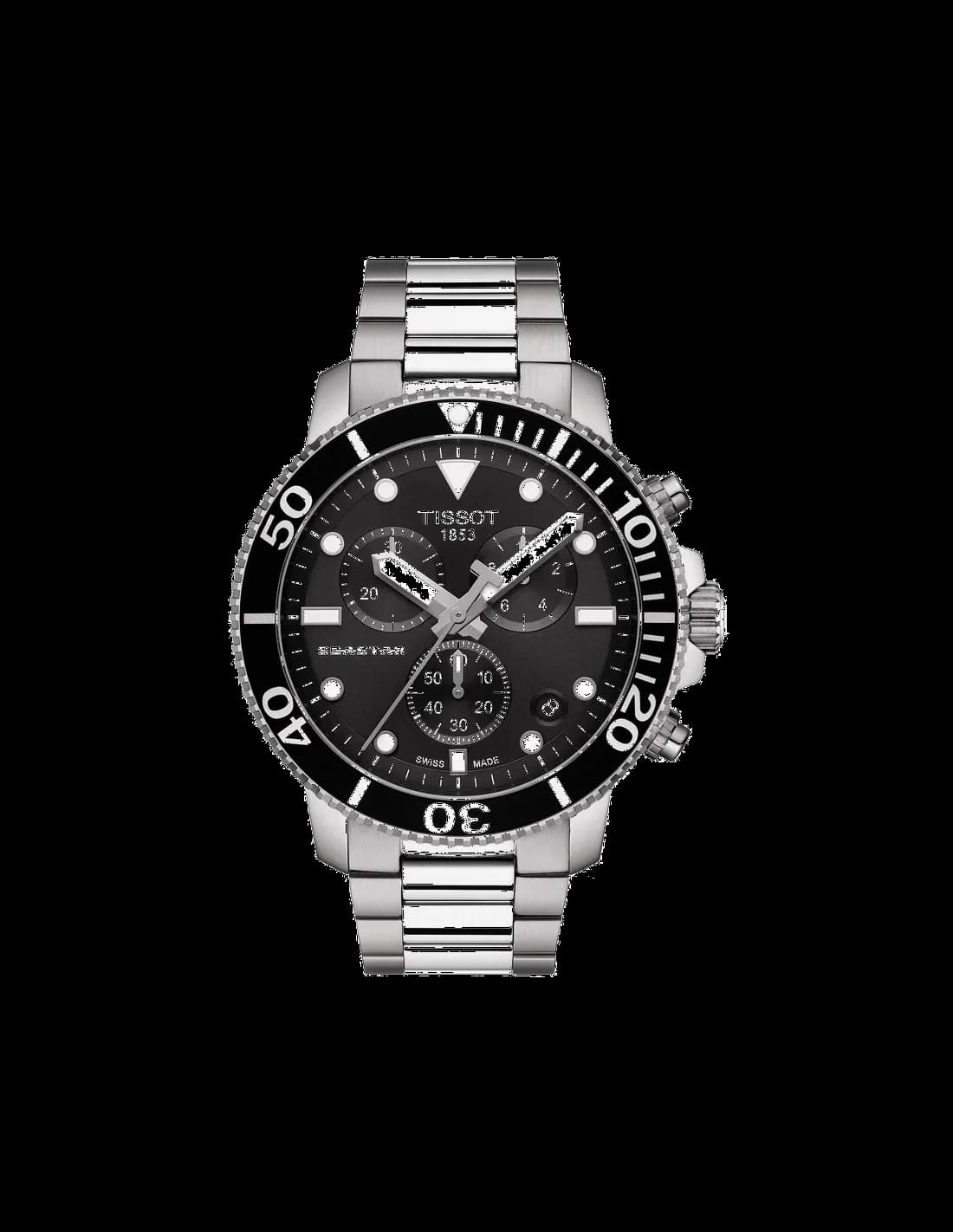 Tissot T1204171105100 Chronograph Stainless Steel Black Dial Watch