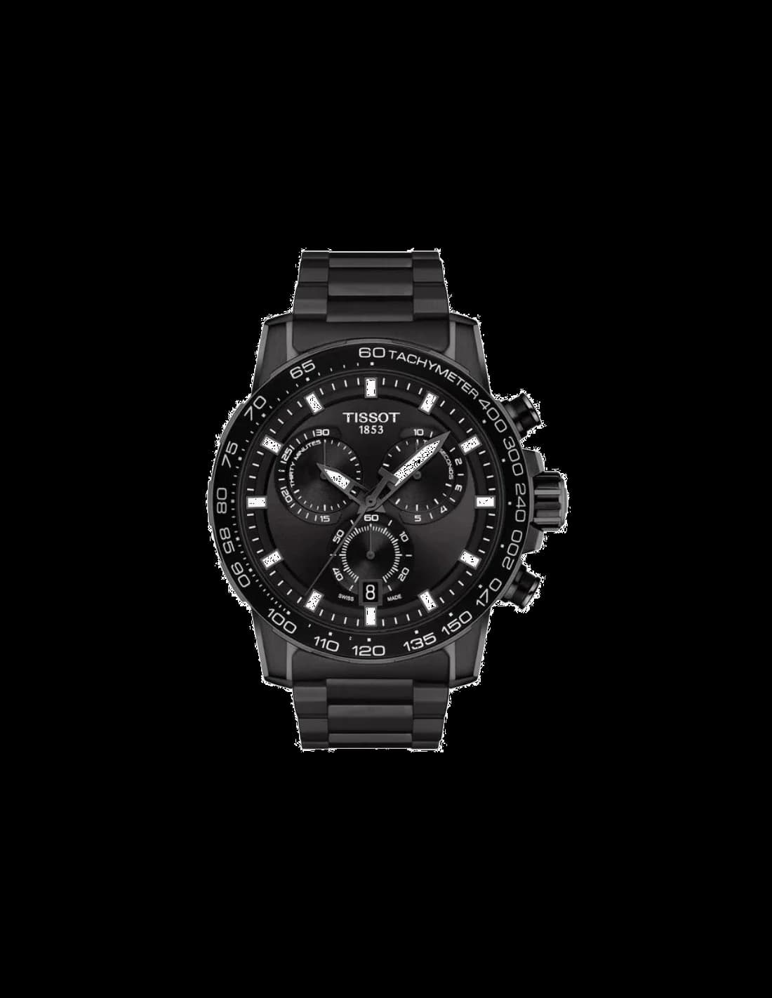 Tissot T1256173305100 Supersport Chrono Black Steel 45.5 mm Watch