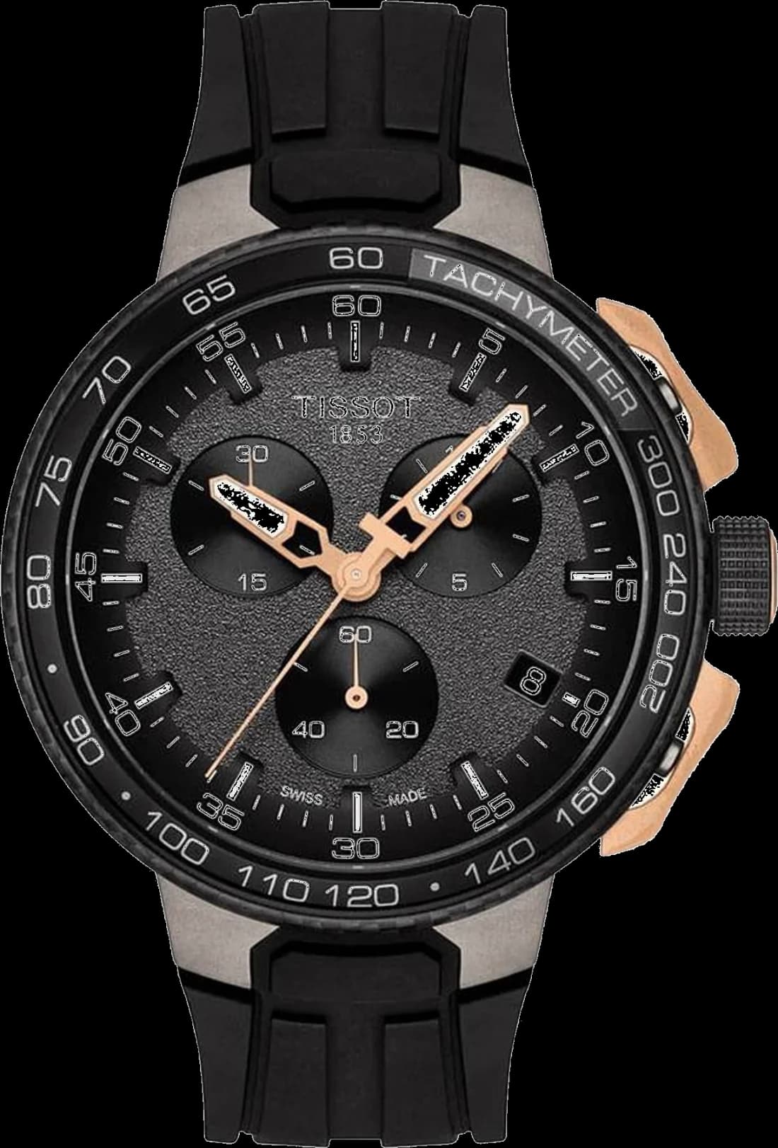 Tissot T1114173744107 T-Race Cycling PVD Black and Rose Gold Watch