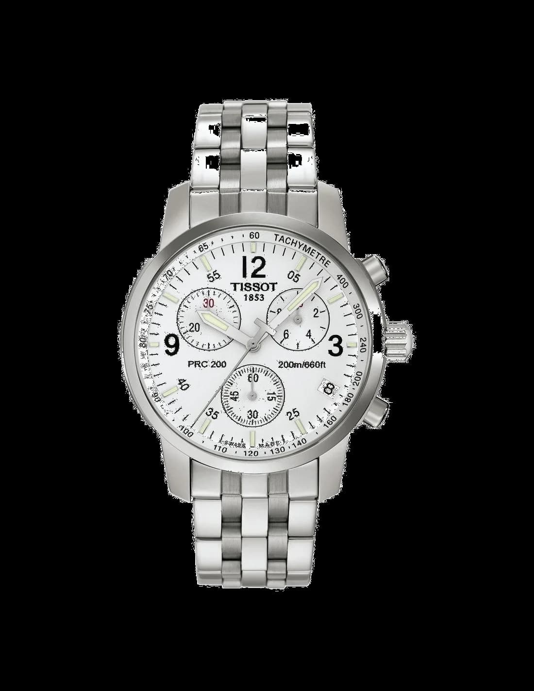 Tissot T17158632 Chronograph Stainless Steel Watch with Black Dial