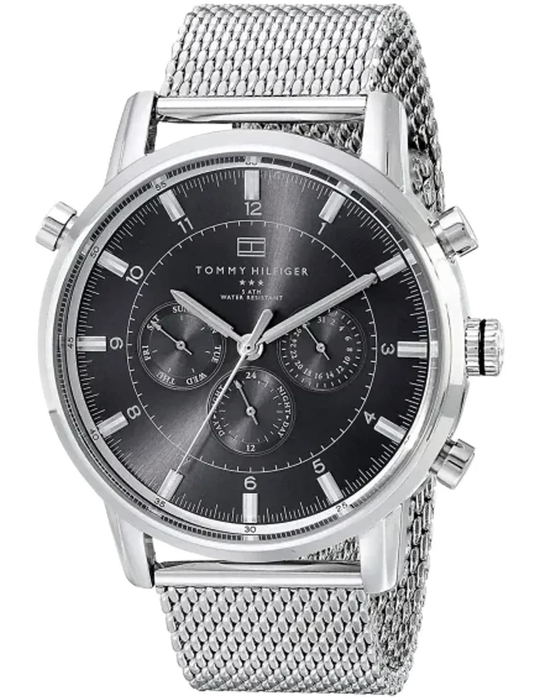 Montre Tommy Hilfiger 1790877 Harrison Cadran Noir et Maille Milanaise