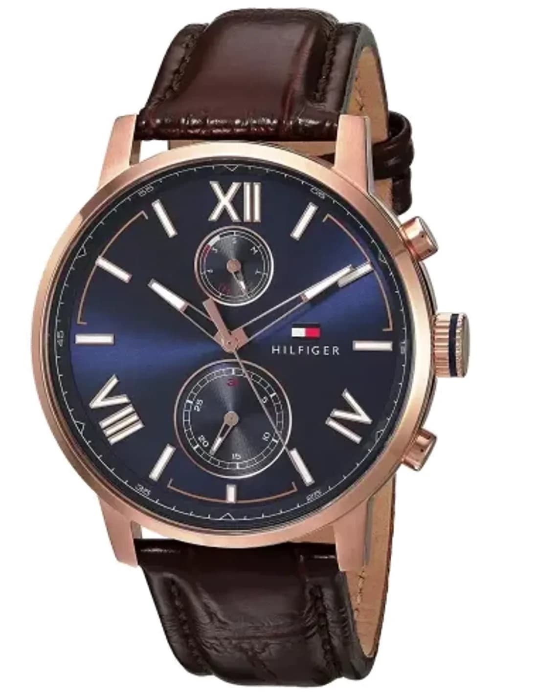 Montre Homme Tommy Hilfiger 1791308 Alden Marron avec Bracelet Cuir