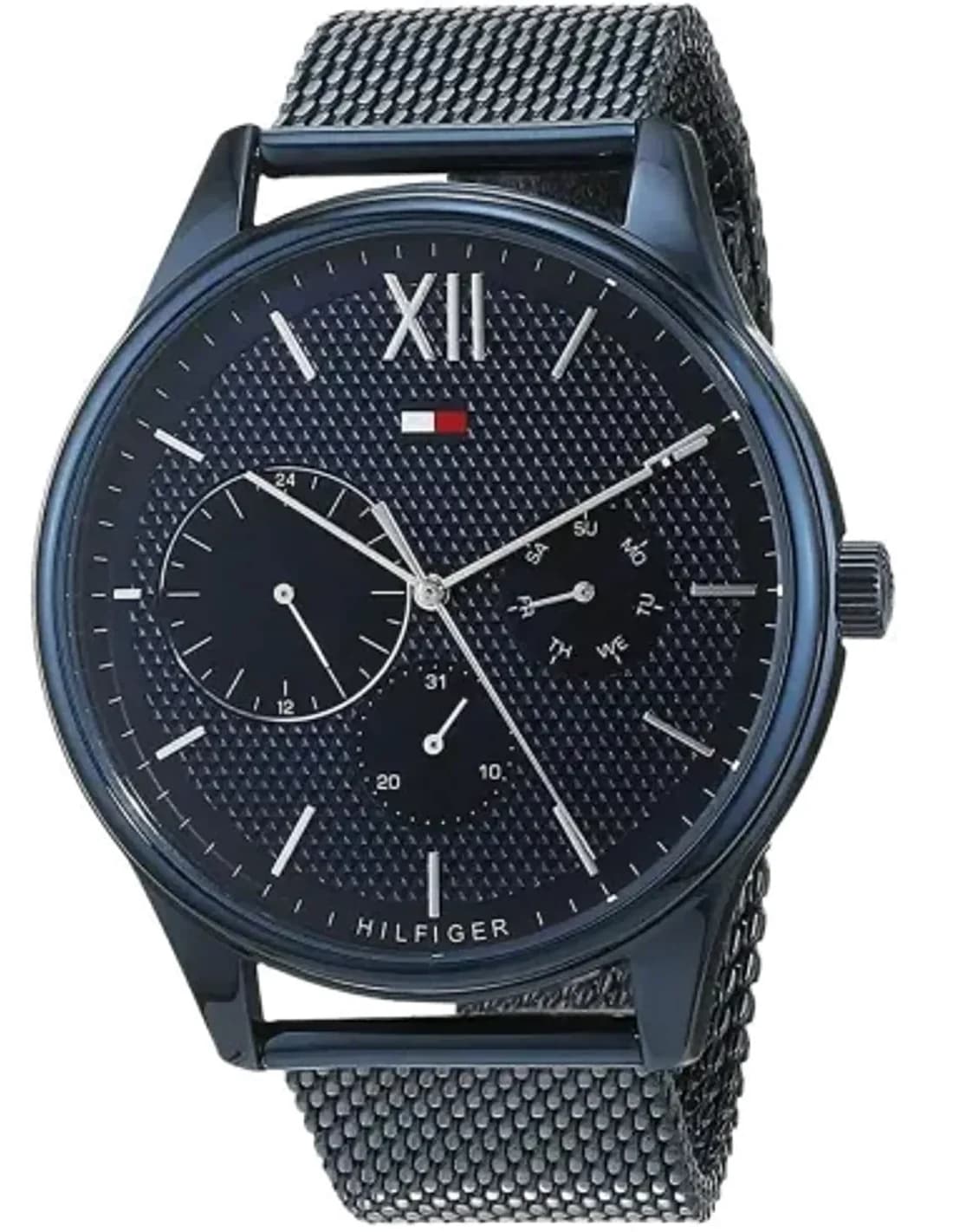Montre Tommy Hilfiger 1791421 Acier et Maille Milanaise Bleue