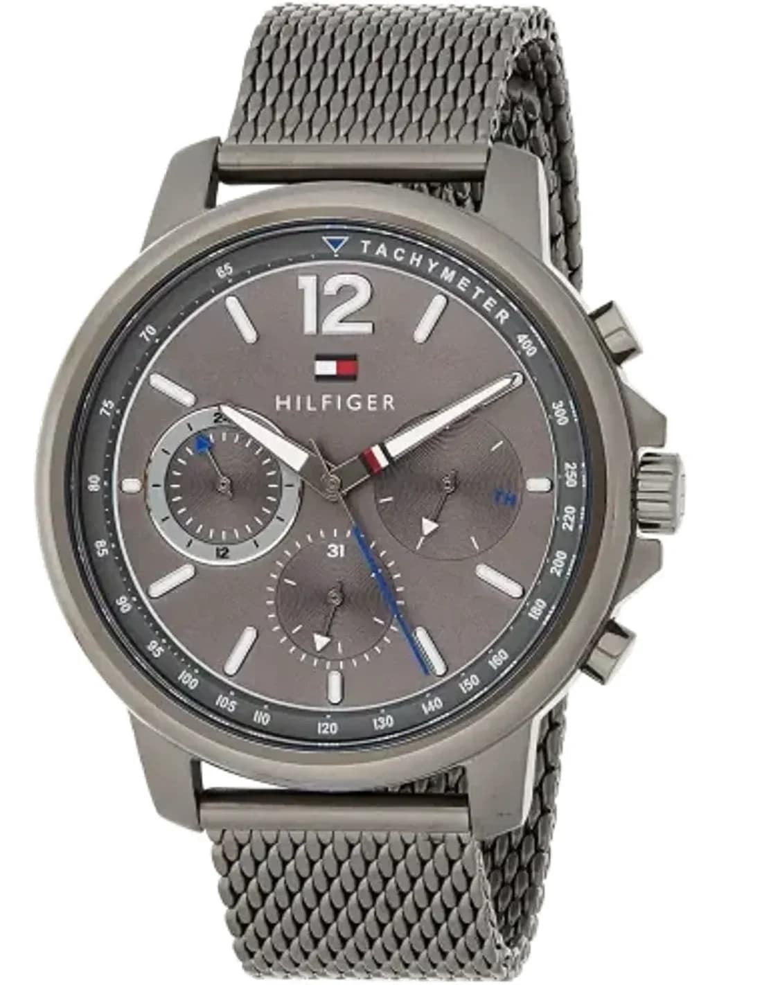 Montre Homme Tommy Hilfiger 1791530 Cadran Bleu et Bracelet Cuir Brun