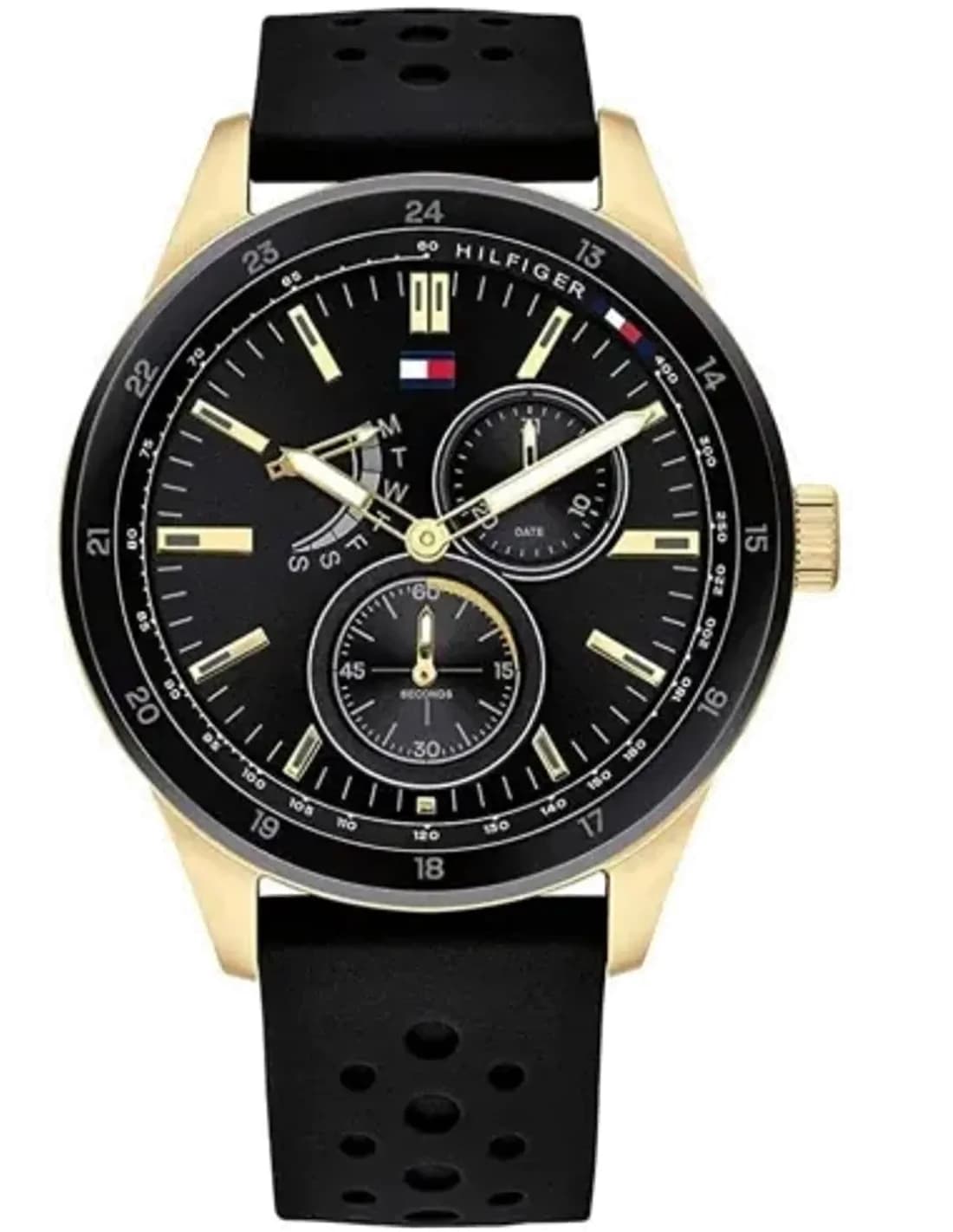 Montre Homme Tommy Hilfiger Riley 1791636 avec Bracelet en Métal et Cadran Multifonction