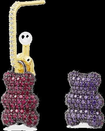 Boucle d'oreille APM Monaco individuelle Yummy Bear Baby Clip Valentin