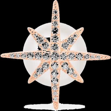 Boucle d'Oreille APM Monaco Météorites Plaqué Or Rose 18K avec Perle