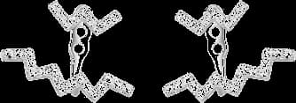 Boucle d'oreille individuelle APM Monaco Ear Cuff Éclat en argent 925