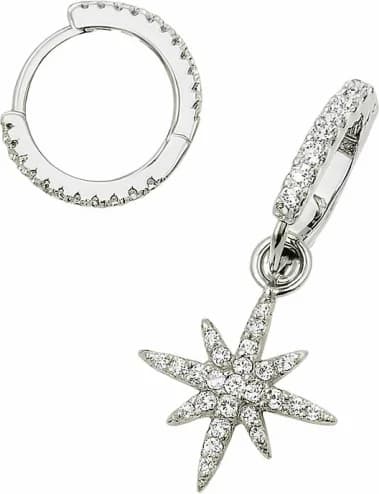 Boucles d’oreilles APM Monaco météorites en argent 925
