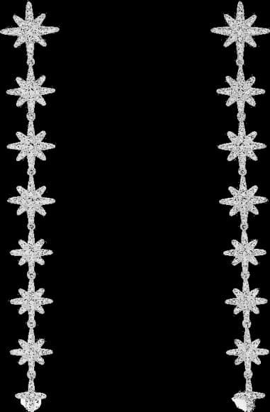 Boucles d'oreilles APM Monaco météorites longues pendantes en argent 925