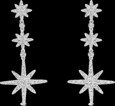 Boucles d'oreilles APM Monaco triple météorites argent 925