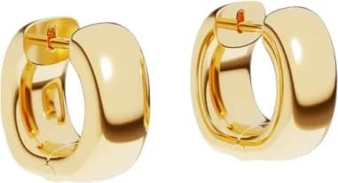 Boucles d'oreilles APM Monaco x Charles Leclerc Chuncky Jaunes plaqués or rose 18 carats