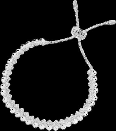 Bracelet ajustable APM Monaco up and down argent massif avec perles