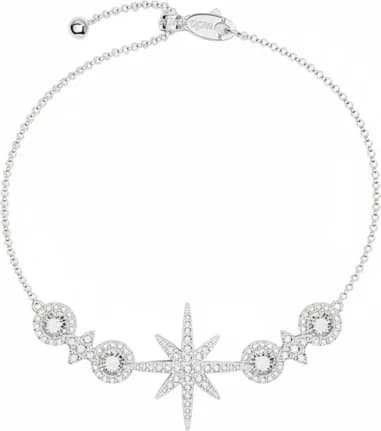 Bracelet APM Monaco ajustable argent 925 météorite et zirconiums
