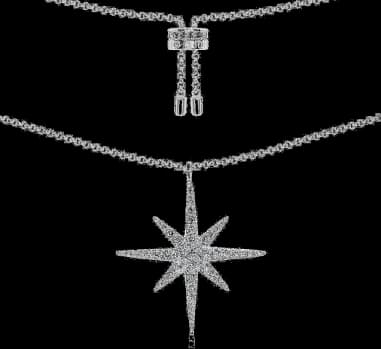 APM Monaco Meteorites Adjustable Necklace in 925 Sterling Silver