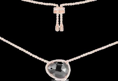Collier APM Monaco ajustable avec pendentif anneau serti en argent 925