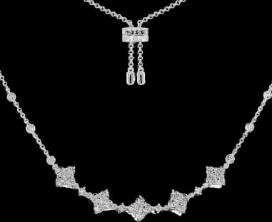 Collier APM Monaco ajustable éclat lumière en argent 925