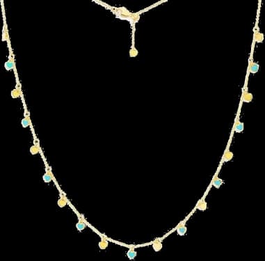 Collier APM Monaco coeurs mini turquoise plaqué or jaune