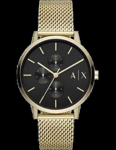 Armani Exchange AX2715 Watch with Gold Milanese Mesh