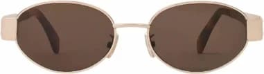 Lunettes de soleil Celine Triomphe ovales CL40235U monture métal vue 2
