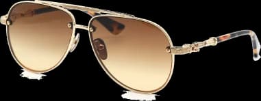 Lunettes de soleil Chrome Hearts Billie II forme aviator en métal