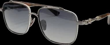 Lunettes de soleil Chrome Hearts CBEATH II forme carée en métal