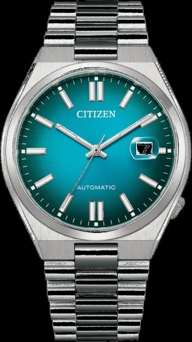 Citizen Automatic Watch NJ0151-88X with Teal Blue Dial and Steel Bracelet