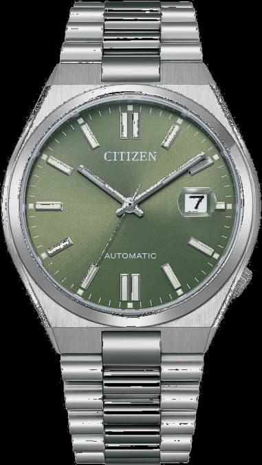 Citizen NJ0158-89Z Automatic Green Dial and Stainless Steel Strap Watch