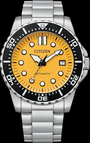 Citizen NJ0170-83Z Automatic Sport Stainless Steel Watch with Yellow Dial