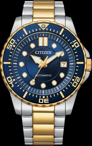 Montre Citizen NJ0174-82L Automatique Sport Acier Bicolore Cadran Bleu