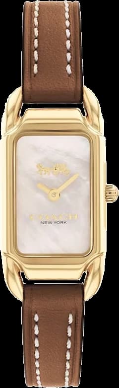 Montre femme Coach Cadie 14504028 Cadran nacre bracelet cuir de veau fin