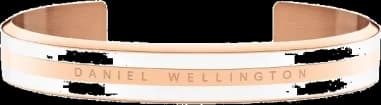 Bracelet Daniel Wellington Emalie Satin White en acier poli doré or rose DW00400007 Taille S