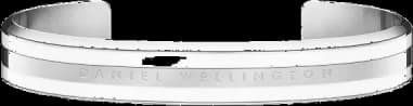 Bracelet Daniel Wellington Emalie Satin White en acier poli argenté DW00400008 Taille S