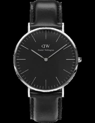 Daniel Wellington DW00100133 Classic Black Leather Strap Watch