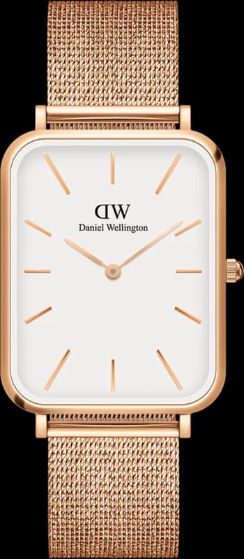Daniel Wellington DW00100465 Quadro Pressed Melrose Rose Gold and White Dial Watch