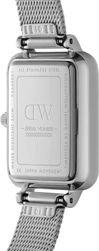 Montre Daniel Wellington DW00100486 Quadro Pressed Unitone Argentée en Acier vue 3