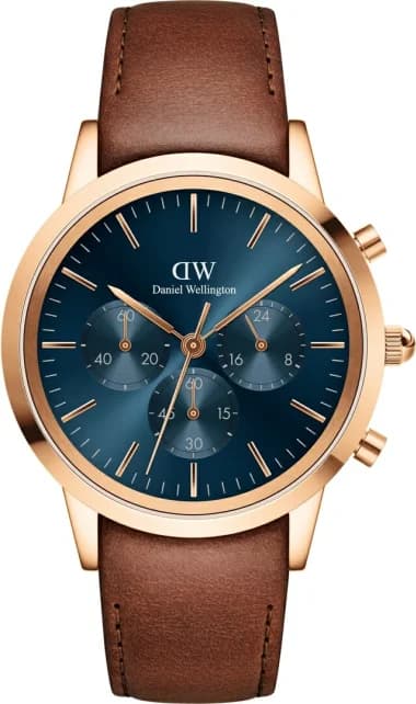 Daniel Wellington DW00100639 Rose Gold and Stainless Steel Chronograph Watch with St Mawes Leather Strap