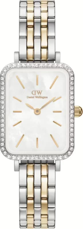 Daniel Wellington DW00100671 Quadro Lumine Two-Tone White Mother-of-Pearl Watch