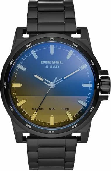 Montre Diesel DZ1631 bracelet en cuir brun et boîtier robuste