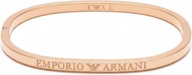 Bracelet Jonc Emporio Armani acier plaqué or rose Taille L