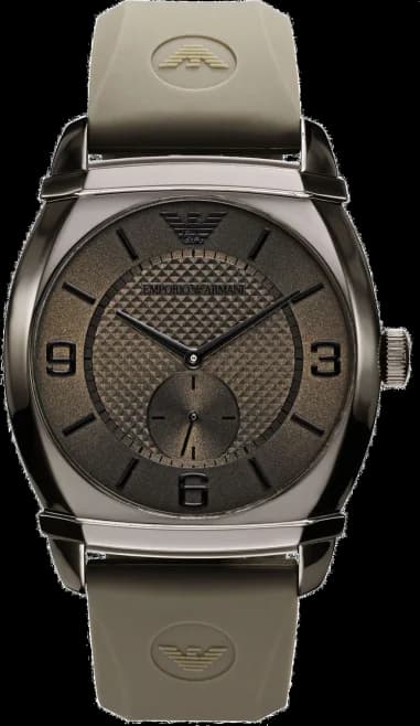 Montre Emporio Armani AR0341 Chronographe en Acier et Cuir Noir