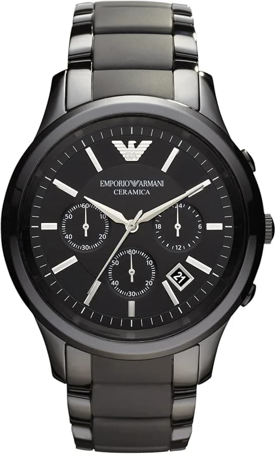 Montre Emporio Armani AR1452 Chronographe Céramique Noire Homme