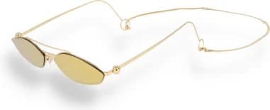 Lunettes de Soleil Fendi Baguette FE40114U-Y 30G doré gold Cat-eye avec chaine
