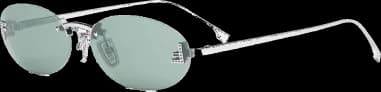 Lunettes de soleil Fendi First FE4075US en métal forme ovale