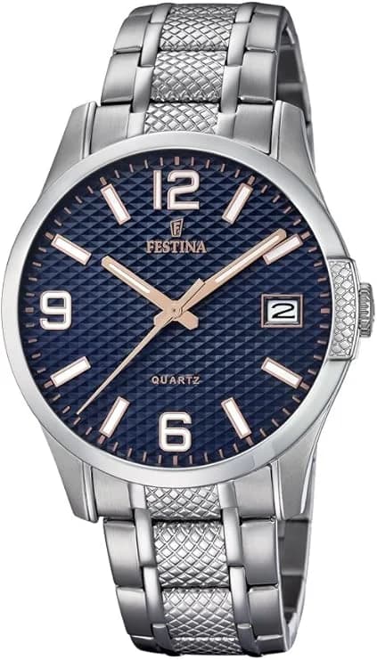 Montre Homme Festina F16981/2 avec Cadran à Petite Seconde et Bracelet Cuir Noir